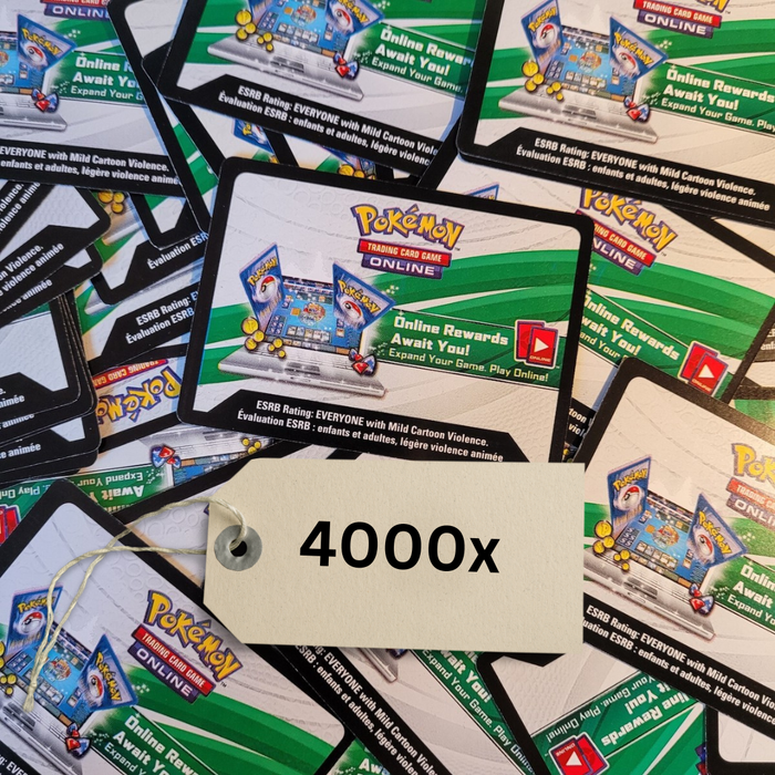 4000x Pokémon TCG Online Code Cards – Für Pokémon TCG Live – Booster, Decks & Promos – Zufällige Auswahl
