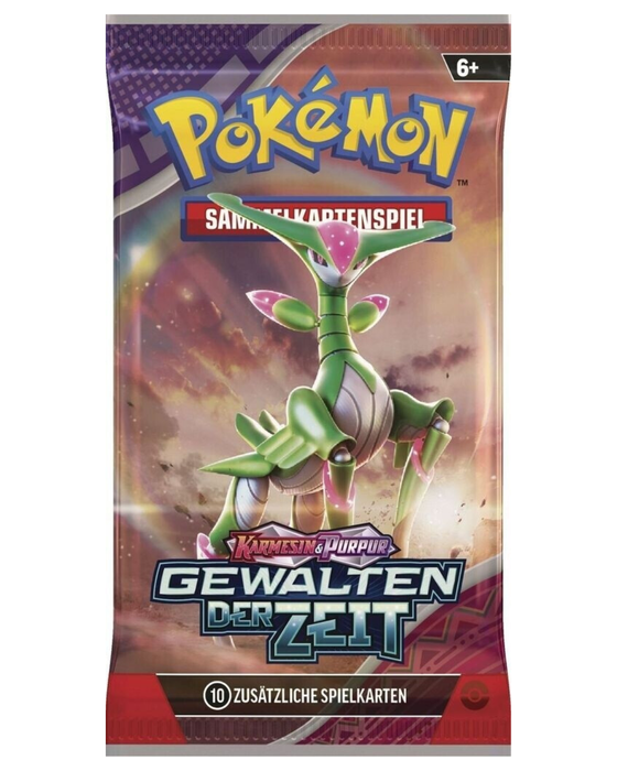 Pokémon Karmesin & Purpur – Gewalten der Zeit Booster Deutsch | 1 Boosterpack
