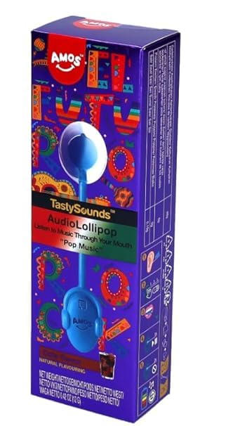 Amos Audio Lollipops | Essbarer Musik-Spaß in verschiedenen Sorten | Süße Überraschung mit einzigartigem Erlebnis
