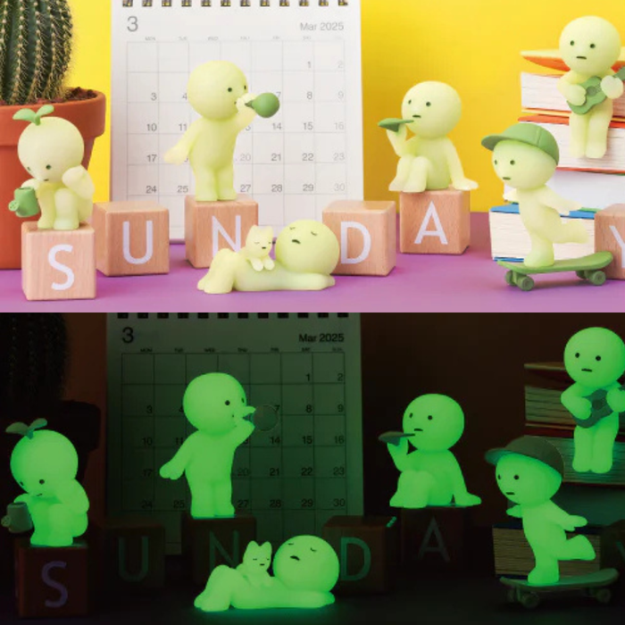 Original Smiski Sunday-Serie – Leuchtende Sammelfigur Blindbox