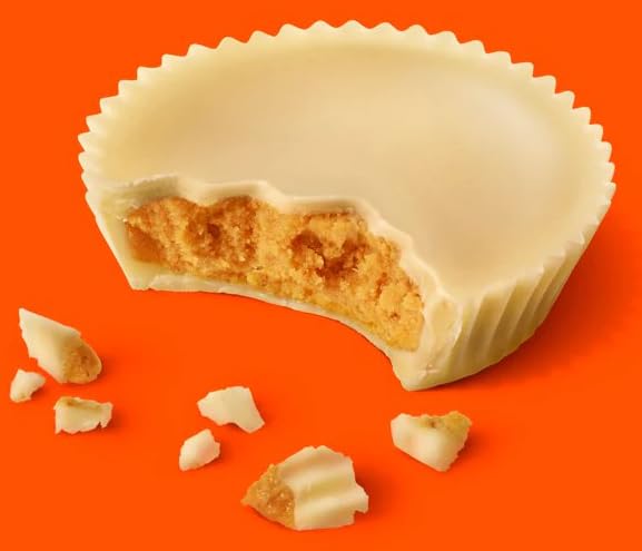 Reese’s Peanut Butter Cups White – 24 Stück (24 x 39,5 g) – Erdnussbutter in weißer Schokolade – Original amerikanischer Snack