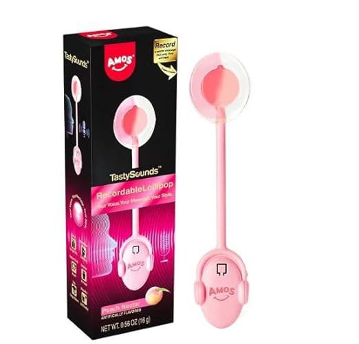 Amos Audio Lollipops | Essbarer Musik-Spaß in verschiedenen Sorten | Süße Überraschung mit einzigartigem Erlebnis