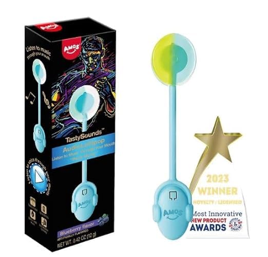 Amos Audio Lollipops | Essbarer Musik-Spaß in verschiedenen Sorten | Süße Überraschung mit einzigartigem Erlebnis