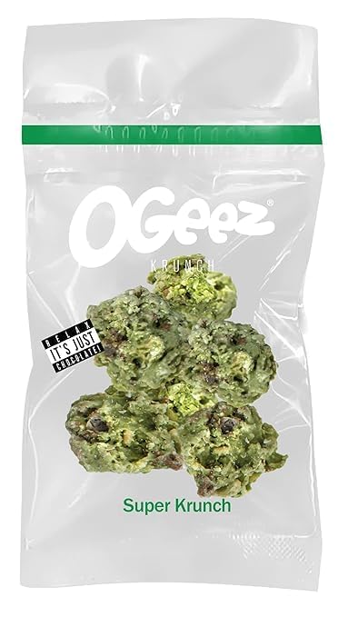 7 x Ogeez Krunch Knusper-Schokoladenstücke in Weed-Optik  Relax it´s just chocolate