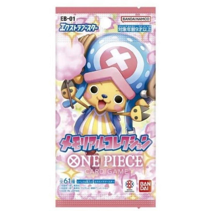 ONE PIECE BOOSTER DISPLAY - MEMORIAL COLLECTION EB-01 - Japanisch mit 24 Boostern a 6 brandneuen Karten + Heartforcards® Versandschutz