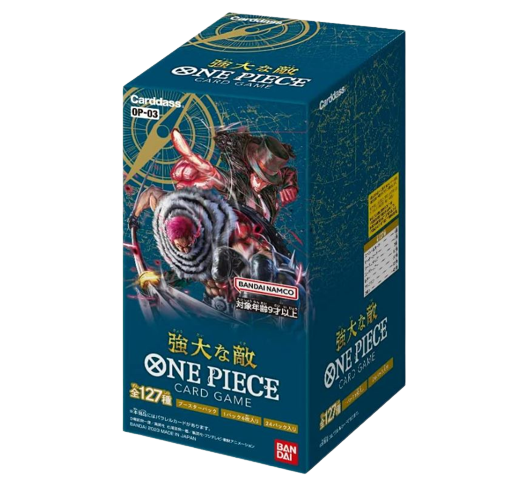 OP-03 Mighty Enemies – One Piece Card Game Booster Box (24 Packs, Japanische Version)