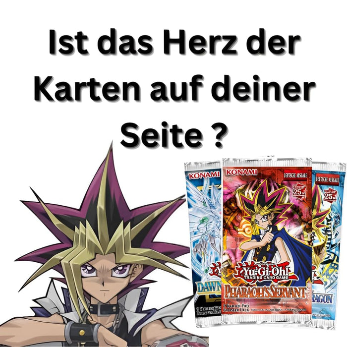Yugioh! Mystery Box 4er Booster Set - verschiedene aktuelle Sets - DEUTSCH - Überraschungspaket Yu-Gi-Oh! + Heartforcards® Versandschutz