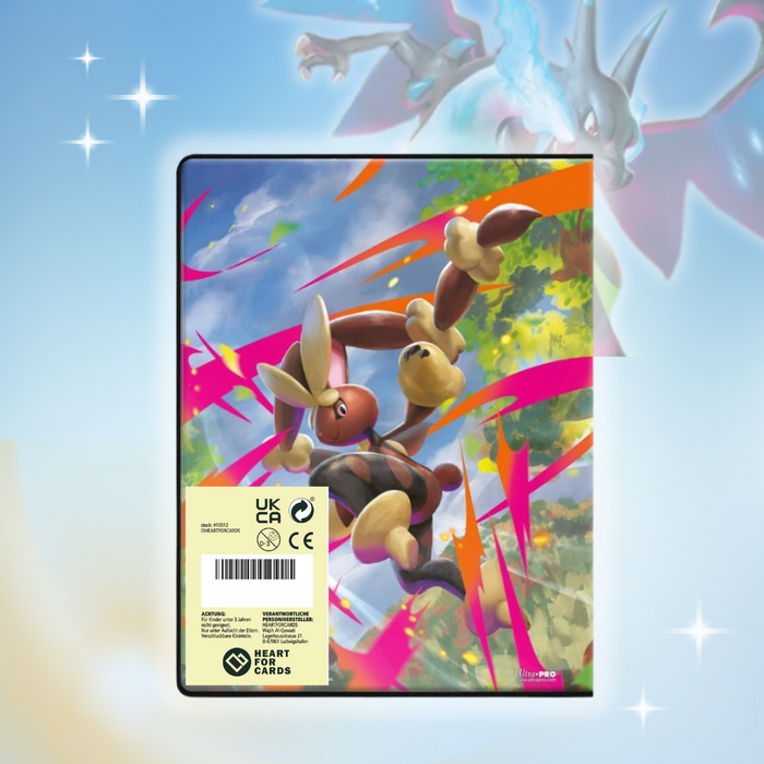 Pokémon ME02 – 9 Pocket Portfolio – Offizielle Sammelmappe zur sicheren Aufbewahrung von Pokémon-Karten, Ideal für Sammler und Spieler