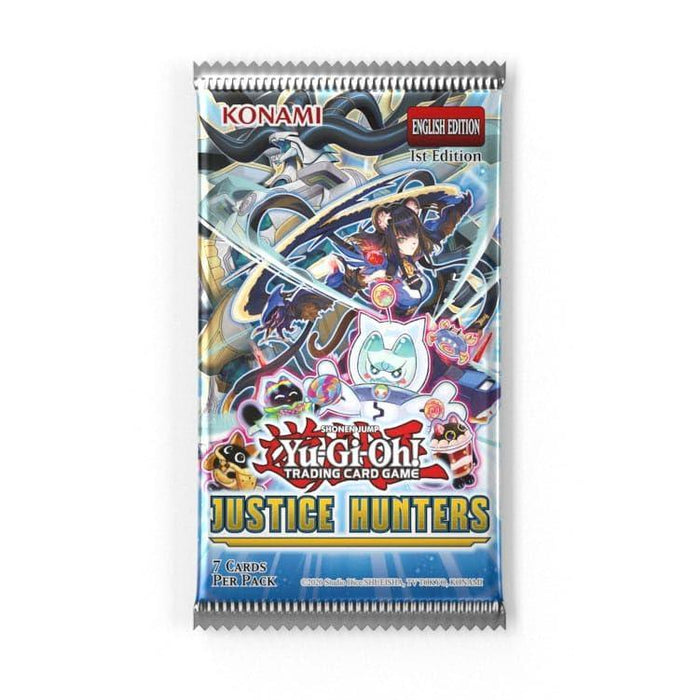 Yu-Gi-Oh! TCG: Justice Hunters Booster Display – 1. Auflage [Englisch] | 24 Boosterpacks mit neuen Deck-Themen | Mit Heartforcards® Versandschutz