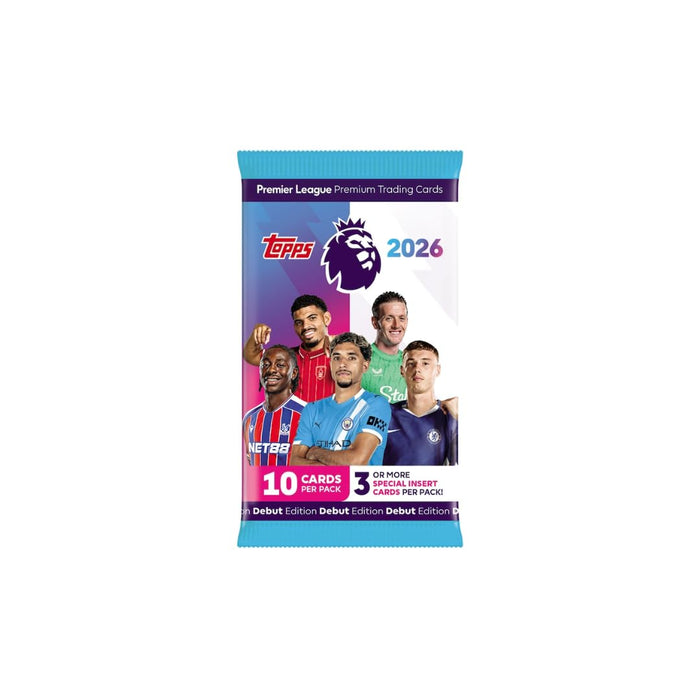 Topps Premier League 2025/26 Display Box – 28 Booster Packs mit je 10 Karten | Sammelkarten Display | exklusive Parallels & Inserts | Fußball Trading Cards