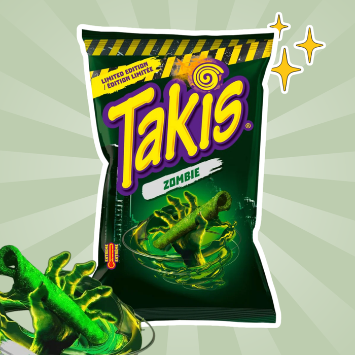 18x Takis Zombiet Chips – 18x 100g(1 Karton) – Extrem scharf, würzig und knusprig