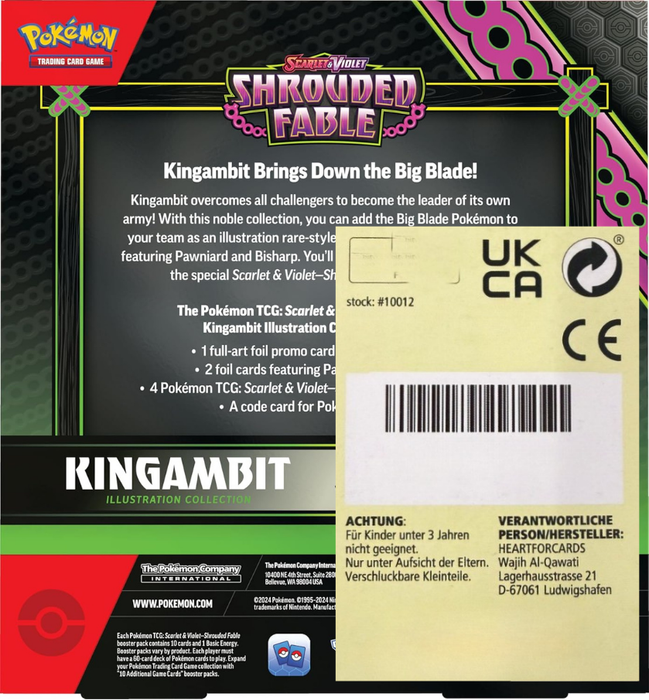 Shrouded Fables SV6.5 – Kingambit Illustration Collection Englisch, 4 Boosterpacks + Promo Karten