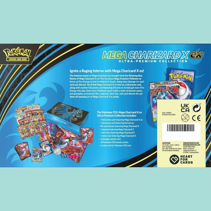 Pokémon TCG: Mega-Glurak Mega-Charizard X-ex Ultra Premium Kollektion – ENGLISCH