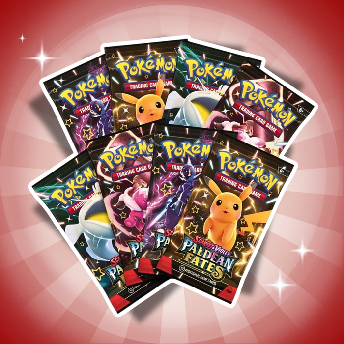 Pokémon Paldean Fates Skeledirge ex Premium Collection Englisch – 8 Booster + 3 Promo-Karten