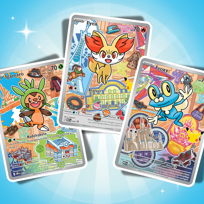 Pokémon Erste Partner Kollektion Set 3 Deutsch – 2 Boosterpacks + Promokarten + Sticker