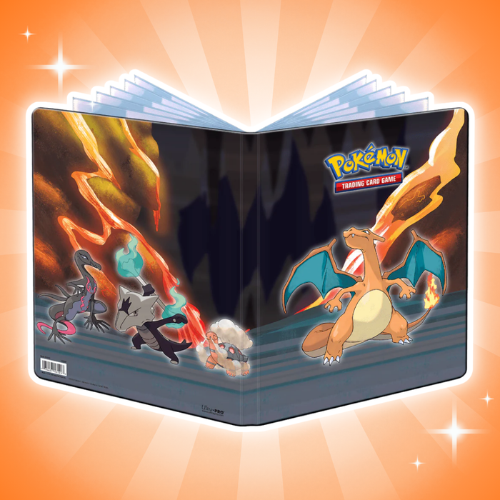 Pokémon Scorching Summit 9-Pocket Portfolio Glurak – Sammelkarten Album für bis zu 90/180 Karten, Archivierungssicher, Offiziell lizenziert