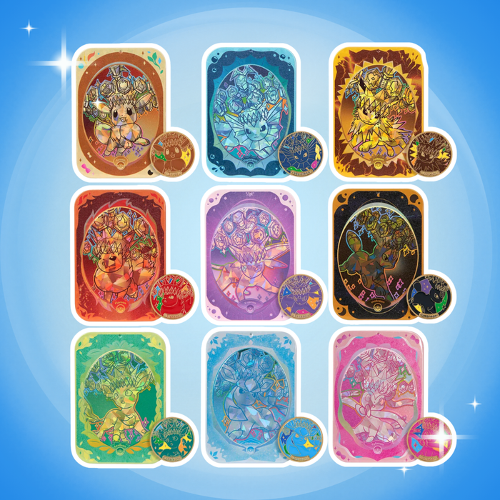 Pokémon Terastal Grand Gathering Tin Box CSV9.5 Chinesisch – 2 Booster + Magnetische Eeveelution-Münze