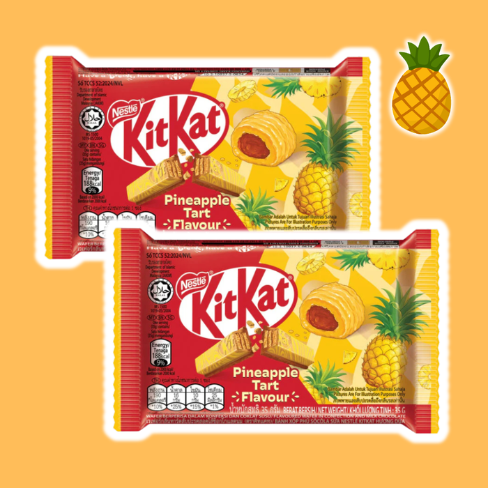 KitKat Pineapple Tart Flavour White Chocolate Waferriegel aus Thailand (2 x 35 g)