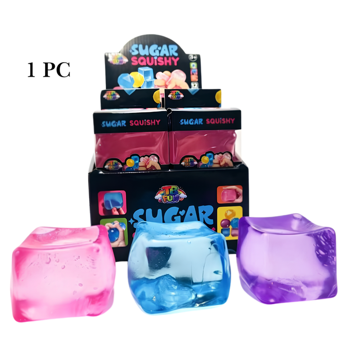 Sugar Cube Squishy Fidget Toys – 1 Stück Stressabbau Quetschspielzeug, Soft Squishy Cube gegen Angst & Stress, Zufällige Farbe