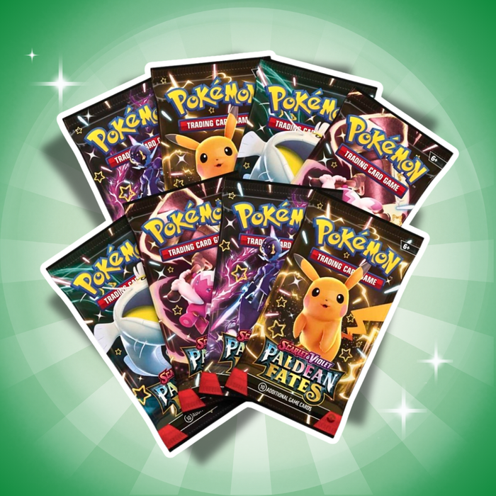 Pokémon Paldean Fates Meowscarada ex Premium Collection Englisch – 8 Booster + 3 Promo-Karten