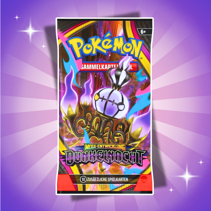 Pokémon Mega-Entwicklung: Dunkelnacht Booster Box Display Deutsch – 36 Booster Packs mit je 10 Karten