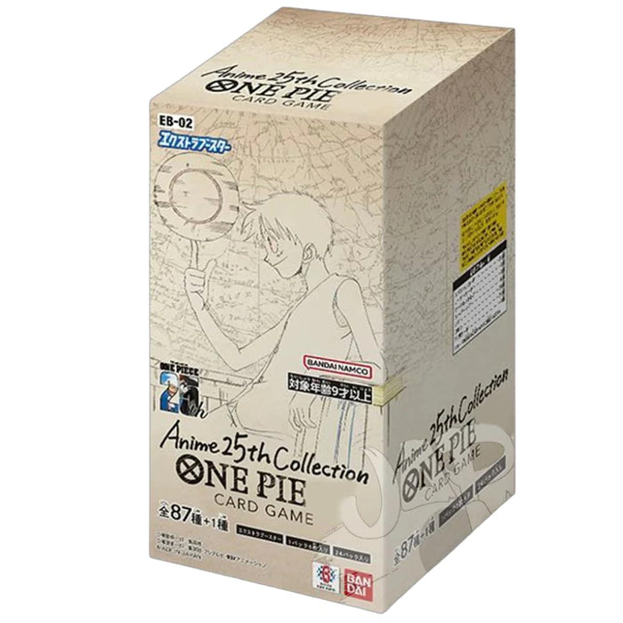 EB-02 Anime 25th Collection – One Piece Card Game Booster Display (24 Packs, Japanische Version) + Heartforcards® Versandschutz