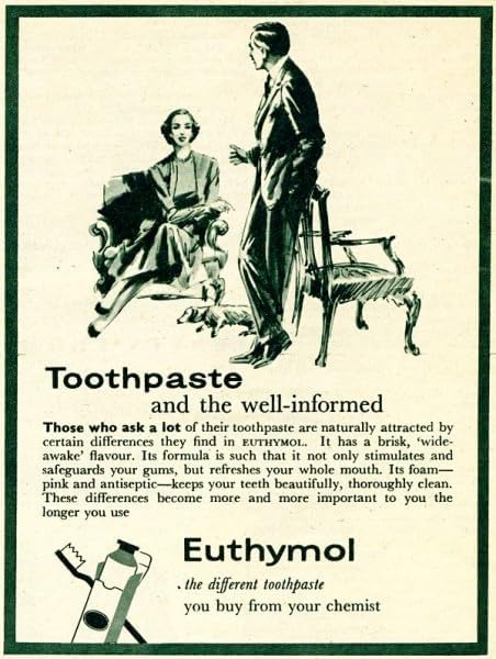 Thymol Zahnpasta - Fluoridfreie Original Vintage Toothpaste 75 ml - Perfekte Reinigung für Ihre Zähne - Antiseptische Rezeptur - Frischeerlebnis - Mundhygiene