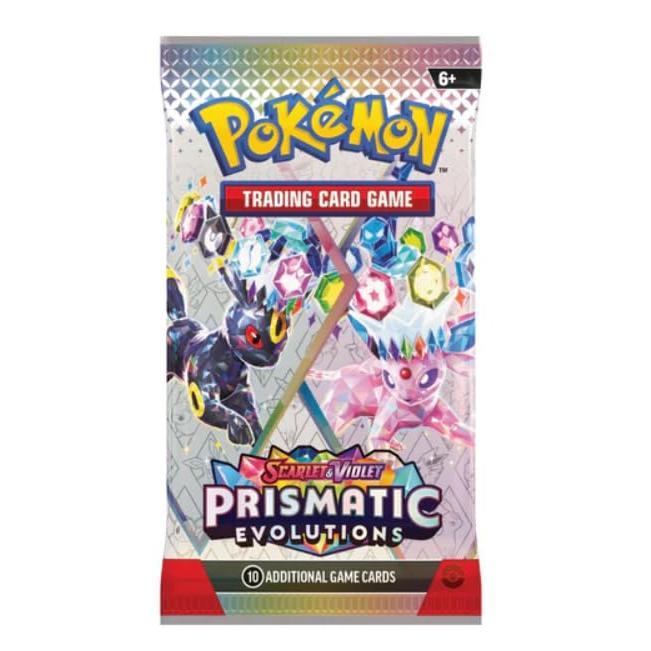 Prismatic Evolutions 1x Booster ENGLISCH | Evoli-Entwicklungen Special | 10 Karten inkl. 1 Code-Karte | Heartforcards® Versandschutz