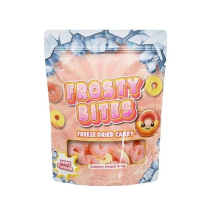 2er- Frosty Bites Fruchtgummi – Wassermelone & Pfirsich mit eisigem Cooling-Effekt– Perfekt für unterwegs & Partys – 2 x 50g Packung