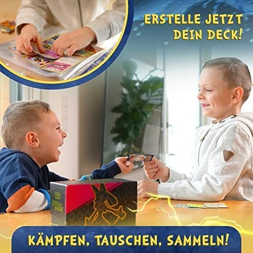 Pokémon SUPER Geschenk Paket | 1 mini Tin Box mit 50 zufälligen Karten | 1 zufälliger Booster | 3 Codes | 5 Holo Karten