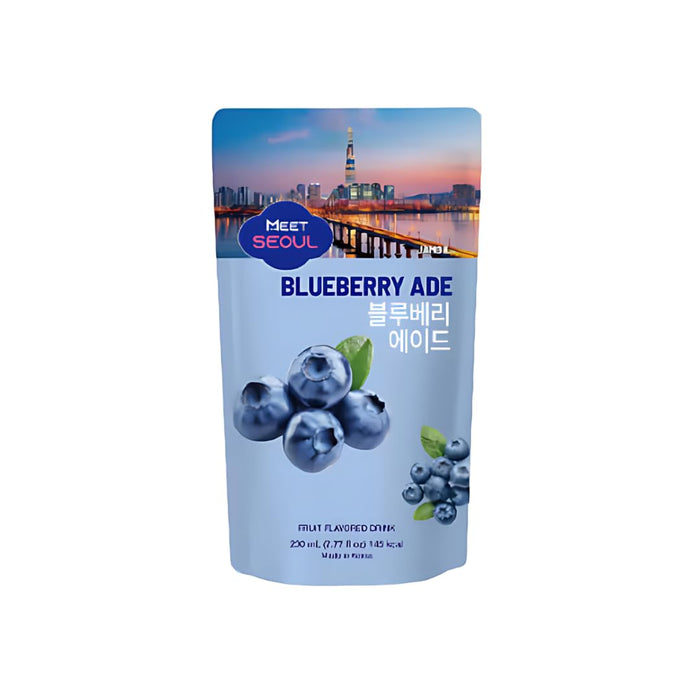 10x Meet Seoul Blueberry Ade – 230 ml Pouch Drink | Erfrischender koreanischer Heidelbeer-Ade | Ready-to-Drink Fruchtgetränk