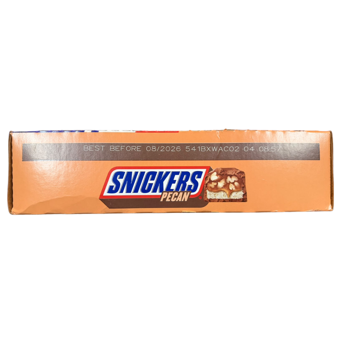 SNICKERS Pecan 24 x 40 g – Amerikanischer Schokoriegel mit Pekannüssen, Karamell und Milchschokolade – 24er-Pack – 960 g