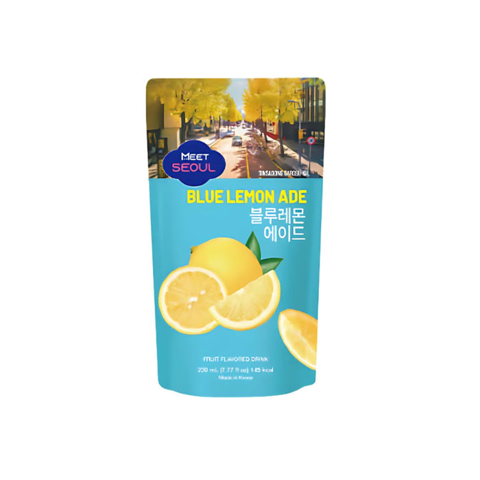 10x Meet Seoul Blue Lemon Ade – 230 ml Pouch Drink | Erfrischender koreanischer Blue Lemon-Ade | Ready-to-Drink Fruchtgetränk