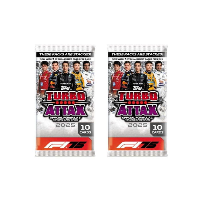 2 x Topps Turbo Attax 2025 booster packs mit 20 F1® Sammelkarten