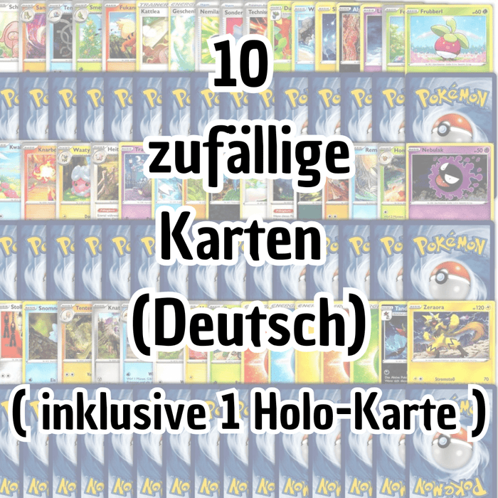Pokemon Karten deutsche 10x inkl. 1 Garantierte Holo Karte Original für Sammler & Fans aus aktuellen Sets