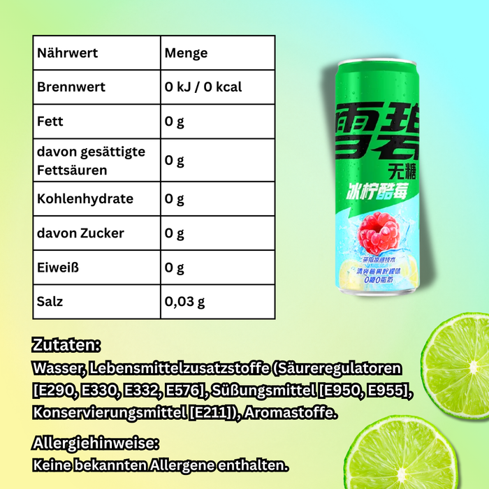 12x Sprite Raspberry Lemon – Zuckerfrei, 12x330 ml