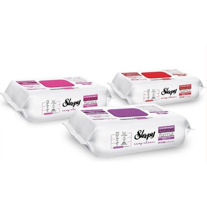 300x Sleepy Reinigungstücher - Extra Stark gegen Flecken - Kirschblüte, Lilienbouquet und Orchideengarten Oberflächenreinigungs-Set - perfekt für Boden, Küche, Badezimmer