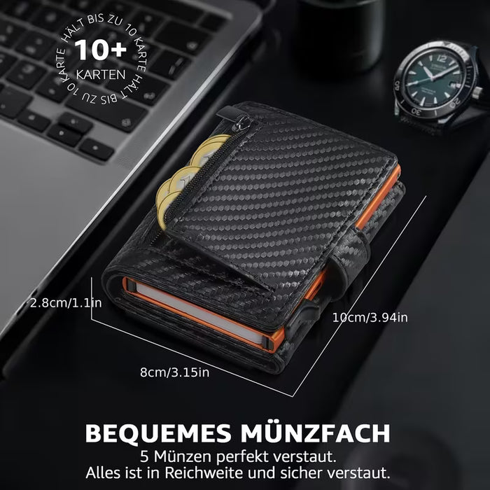 Hochwertiger Geldbeutel mit Karten-Schnellzugriff – langlebig & kompakt | RFID-Schutz | Brieftasche für Damen & Herren