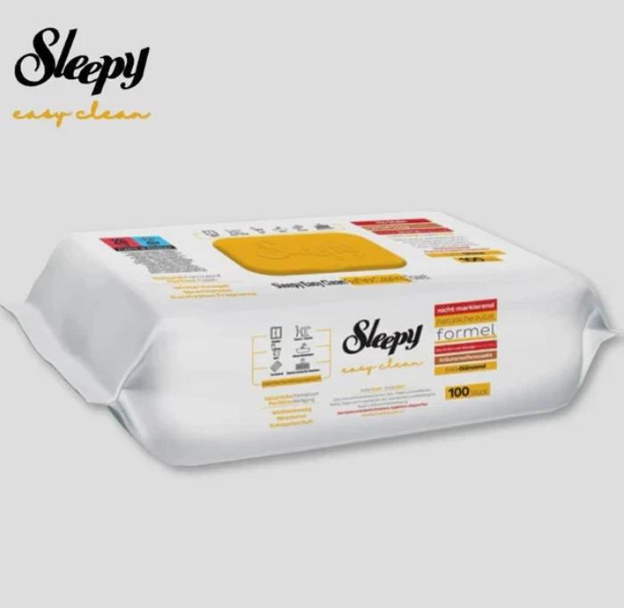 1x Sleepy Easy Clean Reinigungtücher Gelb - Einmaltücher für alle Zwecke | Alkohol- und Parabenfrei, mit Frischem Duft | Oberflächenreinigungstuch 100 Blatt