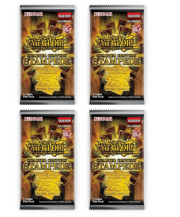 Yu-Gi-Oh! Rarity Collection 4 – Quarter Century Stampede | 4x Boosterpacks | Englisch | Jubiläumsedition 2025 + Heartforcards®Versandschutz