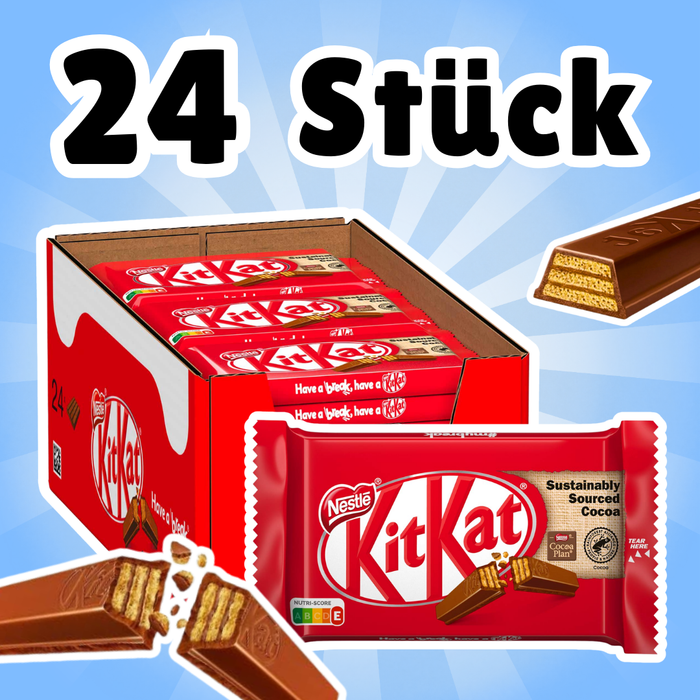 24× KitKat Classic Schokoriegel – Knusprige Waffel mit Milchschokolade – 24×41,5 g