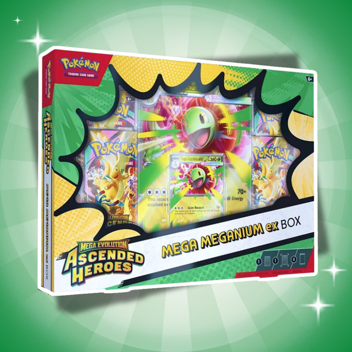 Pokémon Mega Evolution Ascended Heroes ex Box Englisch – 4 Booster + Promo-Karten, Zufällige Variante