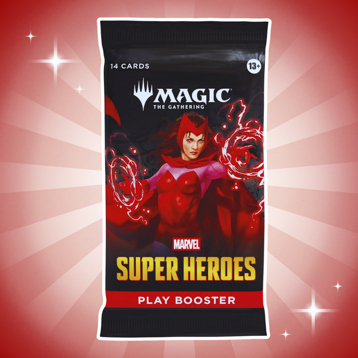 1x Magic: The Gathering Marvel Super Heroes Play-Booster Englisch – 1 Booster mit 14 Karten