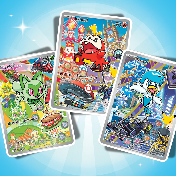 Pokémon Erste Partner Kollektion Set 3 Deutsch – 2 Boosterpacks + Promokarten + Sticker