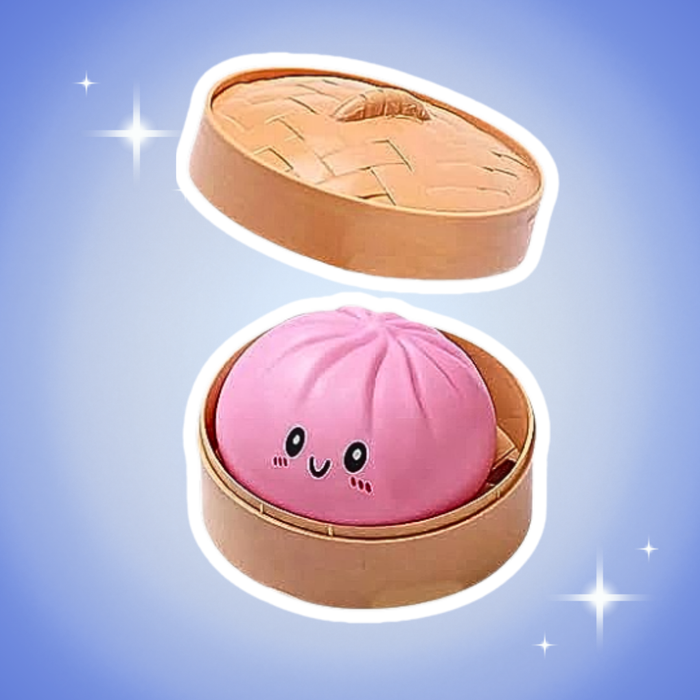 Squishy Squeeze Dumplings Buns mit Box – Anti-Stress Spielzeug 10 cm, Ultra-Weich, Mystery Überraschung für Kinder & Erwachsene
