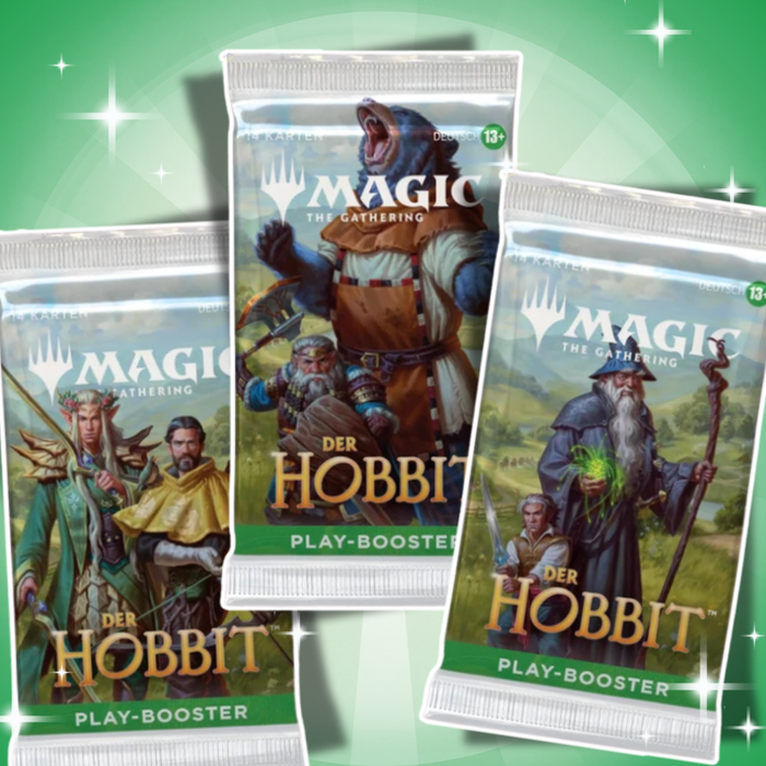 3x Magic: The Gathering Der Hobbit Play Booster Deutsch – 3 Boosterpacks mit je 14 Karten