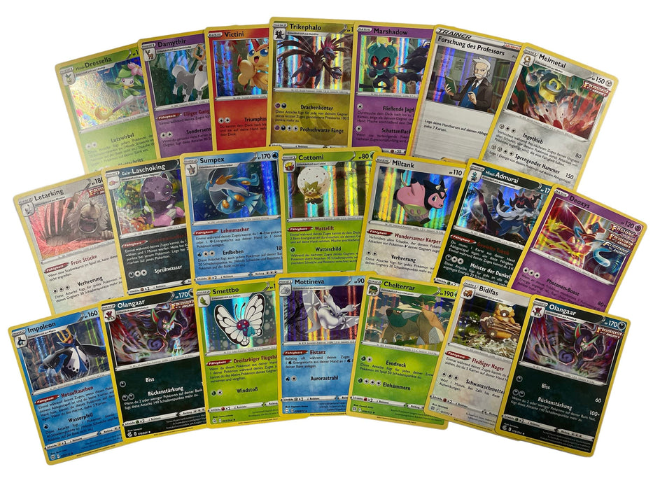 Pokémon Holo-Karten Set – 20 Original deutsche Glitzerkarten aus aktuellen Sets – Perfektes Geschenk für Fans & Sammler