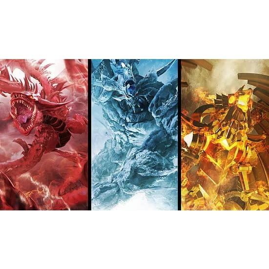 3 x Heilige Götterkarten Orica - Slifer, Obelisk & Ra + Heartforcards® Versandschutz