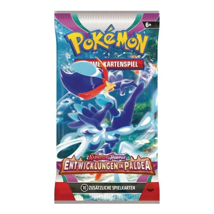 4X Pokeman Entwicklungen in Paldea Booster Pack (SV02) - Deutsch - 4 Booster