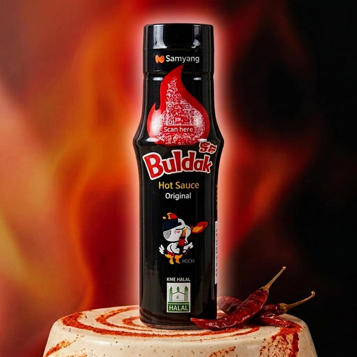 Samyang Buldak Hot Sauce 3er Set – Original, Extremely Spicy & Carbonara, 3 × 165 ml = 495 ml +Heartglobal Versandschutz